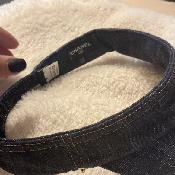 Authentic  Chanel Denim Visor! No call outs! authentication approved - Picture 5 of 10